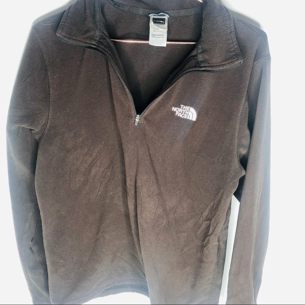 North Face Brown Fleece Half ZIP pullover